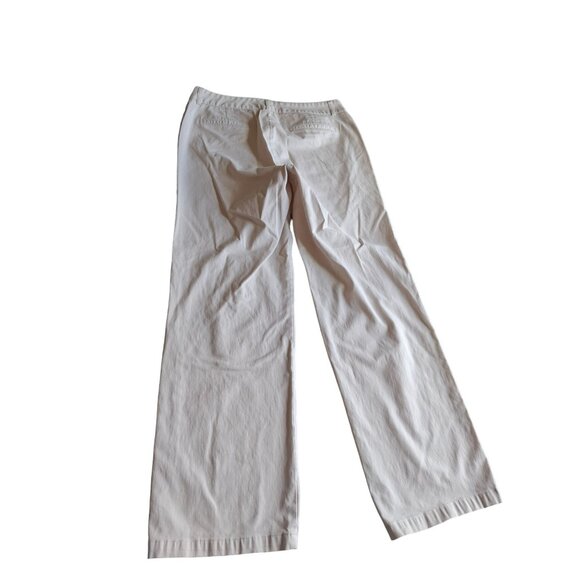 Dockers Womens ChinoPants 10 Short Beige Ideal Fit Mid Rise Wide Leg Preppy - Picture 2 of 8